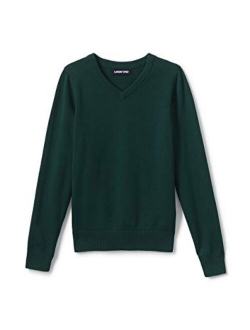 School Uniform Boys Cotton Modal Fine Gauge V-Neck Sweater