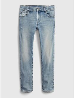 Kids Soft Wear Distressed Slim Jeans with Washwell