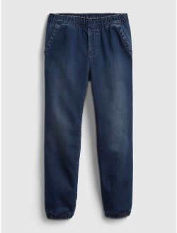 Kids Lined Denim Joggers with Washwell ™