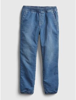 Kids Lined Denim Joggers with Washwell