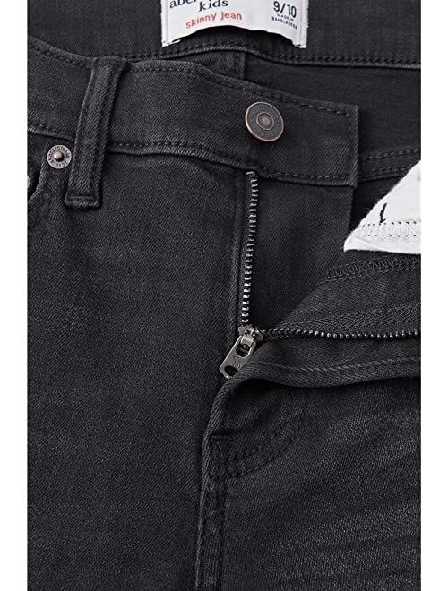 Abercrombie & Fitch abercrombie kids Skinny Washed Destroy in Pure Black (Little Kids/Big Kids)