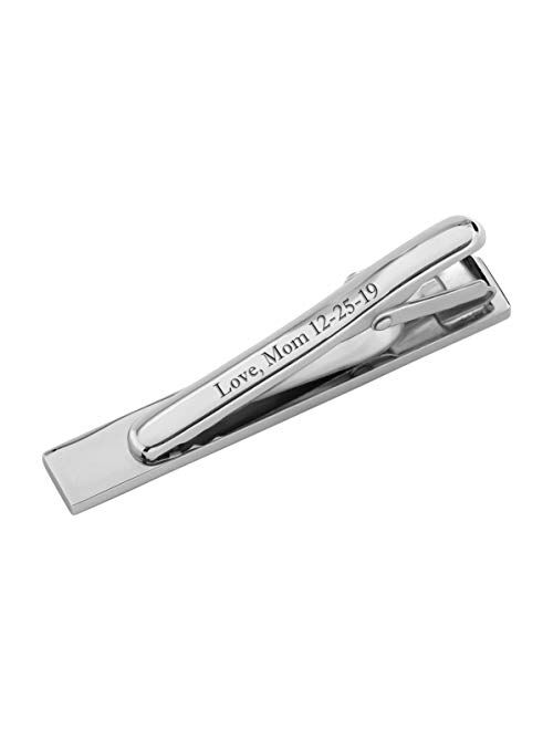 A & L Engraving Personalized Silver Stainless Steel Cross Tie Clip Custom Engraved Free - Ships from USA