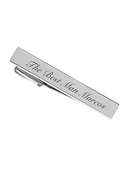 A & L Engraving Personalized Stainless Steel Brushed Silver Tie Clip Custom Engraved Free - Ships from USA