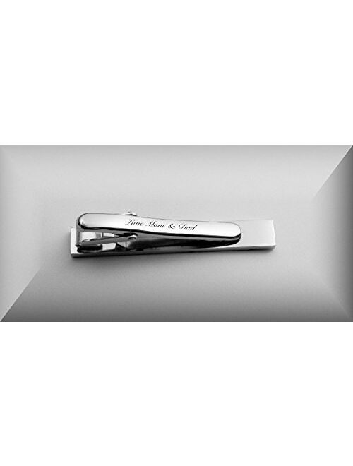 A & L Engraving Personalized Silver Brushed Tie Clip Engraved Free - Ships from USA