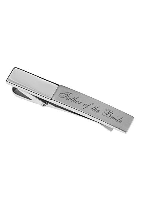 A & L Engraving Personalized Stainless Steel Silver Brushed Tie Clip Custom Engraved Free - Ships from USA