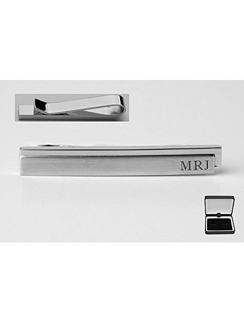 A & L Engraving Personalized Silver Stainless Steel Two Tone Tie Clip Custom Engraved Free - Ships from USA