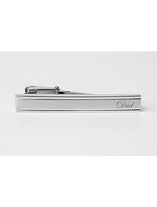 A & L Engraving Personalized Two Tone Silver Tie Clip Engraved Free - Ships from USA