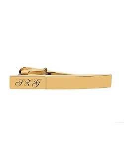 Personalized Stainless Steel Gold Brushed Tie Clip Custom Engraved Free - Ships from USA