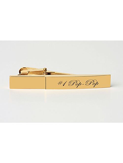 A & L Engraving Personalized Stainless Steel Gold Brushed Tie Clip Custom Engraved Free - Ships from USA