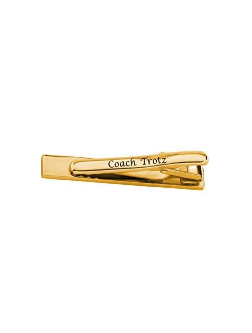A & L Engraving Personalized Gold Stainless Tie Clip for Baseball Players & Coaches Custom Engraved Free - Ships from USA