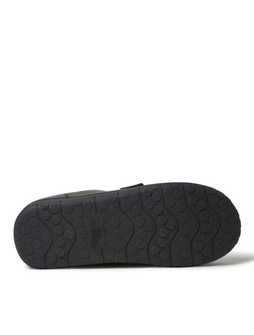 Dearfoams Men's Brendan Perforated Microsuede Moc Toe Clog Slippers