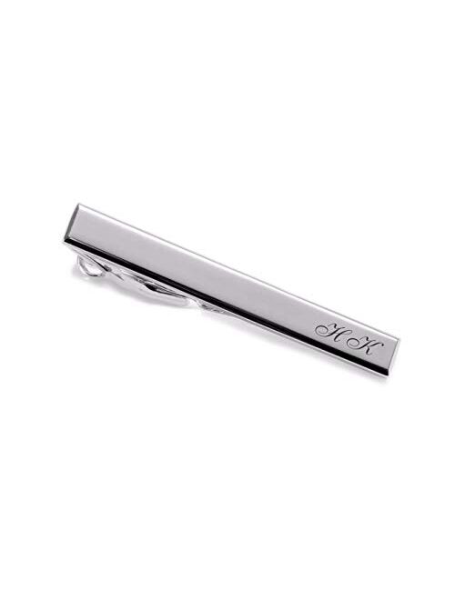 A & L Engraving Personalized Stainless Steel Silver Tie Clip Bar Custom Engraved Free - Ships from USA