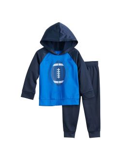 Toddler Boy Jumping Beans Football Tricot Active Hoodie & Jogger Pants Set