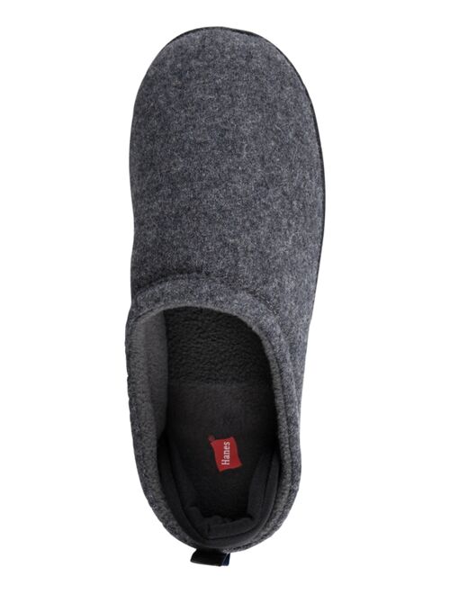 Hanes Men's Convertible Heathered Knit Clog Slippers