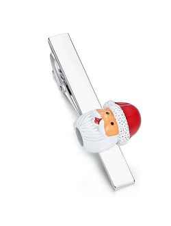 Mens Tie Clip Bar Normal Size Christmas Santa Claus for Xmas Gift 5.4cm