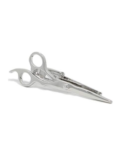 Novelty Barber Scissors Tie Clip Silver Tone Scissors Tie Clip with Box