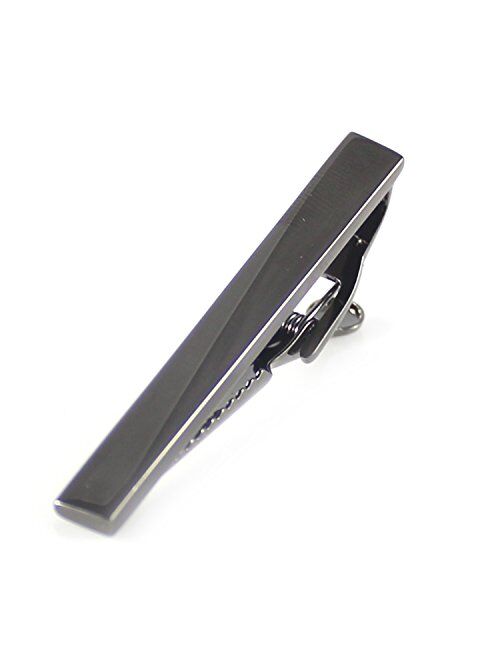 MENDEPOT Classic Gunmetal Tone Tie Clip with Gift Box 2 Inch Slim Tie Accessory Clip Men Gift Tie Bar