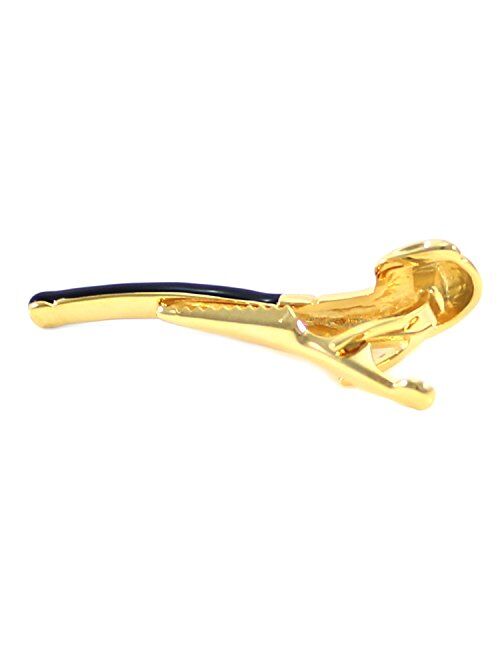 MENDEPOT Pipe Tie Clip Gold Plated Smoking Pipe Tie Clip in Box