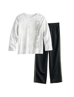 Boys 4-12 Jumping Beans Active Long Sleeve Tee and Pants Set