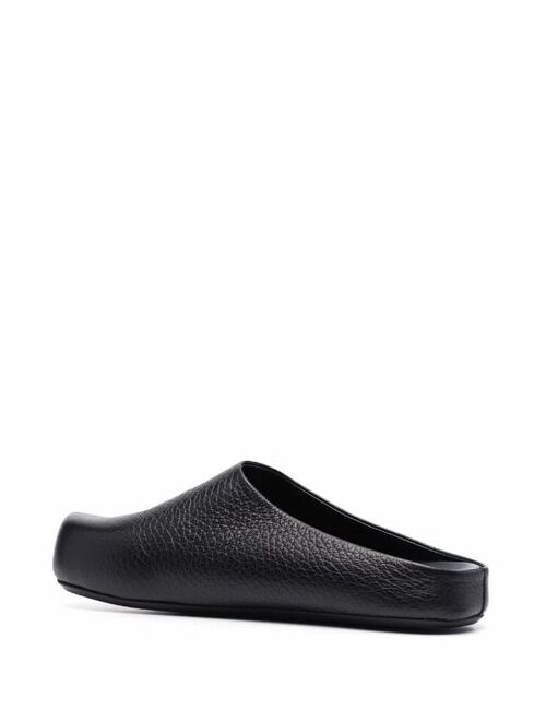 Marni textured-leather clog slippers