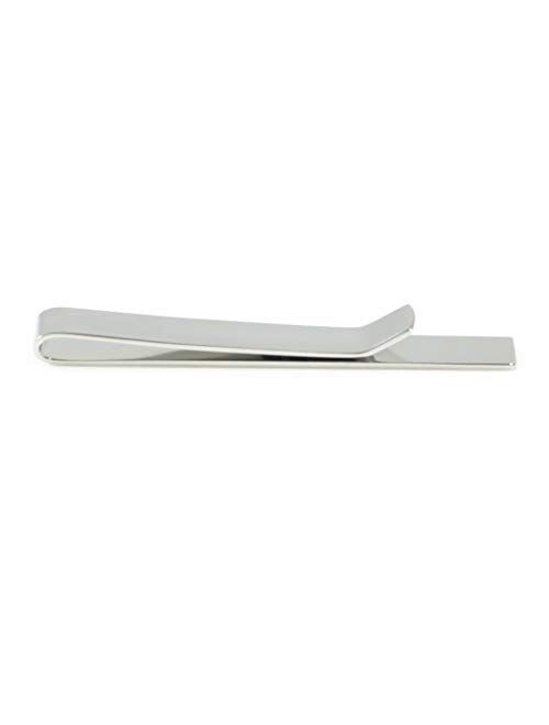 MENDEPOT Brushed Silver Tone Wedding Theme Tie Clip with Box Father of The Bride Tie Slide