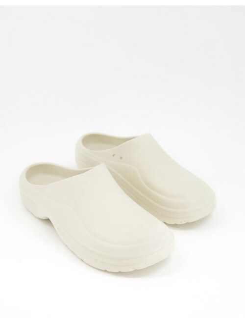 Asos Design molded clog in stone