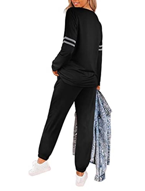 Sipaya Colorblock Sweatsuits Sets for Women 2 Piece Casual Outfits Lounge Sets