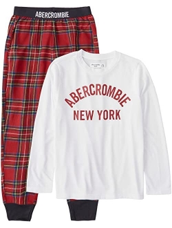 abercrombie kids Flannel Pajama Set (Little Kids/Big Kids)