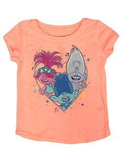 Toddler Girls Orange Trolls Poppy T-Shirt Tee Shirt