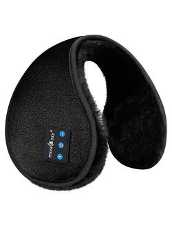 MUSICOZY Bluetooth Ear Warmers Earmuffs for Winter Women Men Kids Girls, Wireless Ear Muffs Headphones, Built-in HD Speakers and Microphone with Carry Bag for Biking Runn
