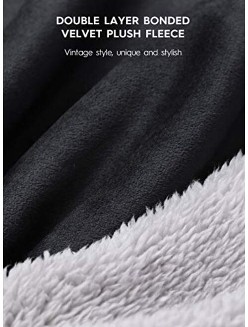 DAVID ARCHY Men's Soft Fleece Plush Robe Full Length Long Bathrobe
