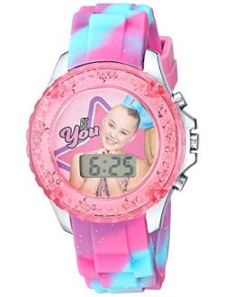 JoJo Siwa Girls' Quartz Watch with Plastic Strap, Pink, 16.3 (Model: JOJ4006)