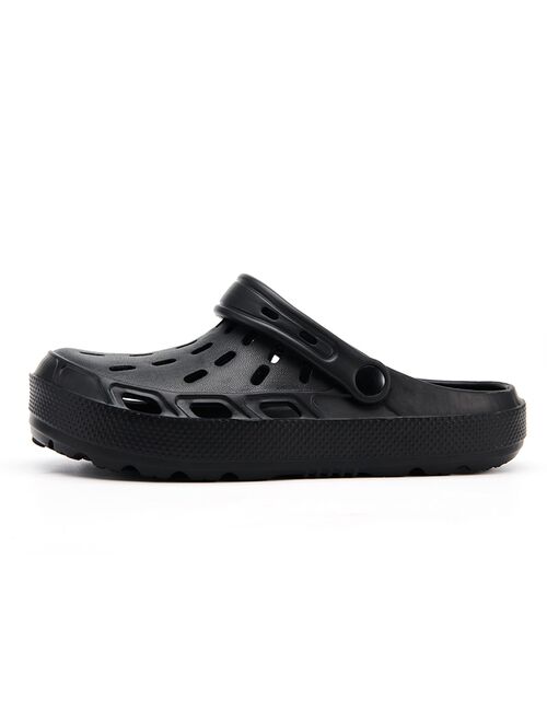 Crocs Summer Men Sandals Platform Clogs Beach Slippers Men Shoes Aqua Breathable Hollow Out Garden Slippers black Water Shoes