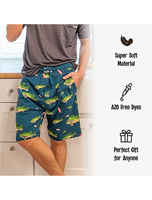 Lazy One Pajama Shorts for Men, Men's Separate Bottoms, Cotton Loungewear
