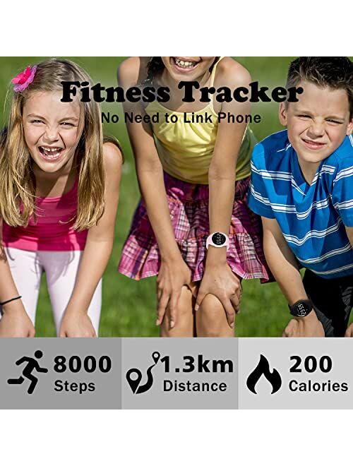 L Lavaredo Kids Fitness Tracker Watch, Digital Activity Tracker Watch for Kids Ages 3-12, Non-Bluetooth, Alarm/Calorie/Pedometer Count Steps Wrist Watch for Kids