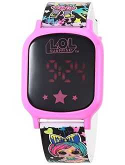L.O.L. Surprise! LOL Girls' Quartz Watch with Silicone Strap, Multicolor, 13 (Model: LOL4338AZ)
