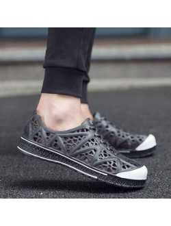 2020 Fashion Design Men Summer Sandals Hole Shoes Clogs For Men EVA Unisex Beach Garden Shoes Black Men