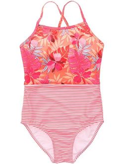 Snapper Rock Sustainable Tropical Punch Classic Crossback Swimsuit (Infant/Toddler/Little Kids/Big Kids)