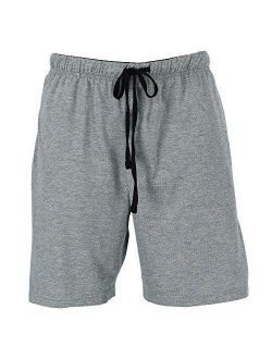 Men's Jersey Knit Cotton Button Fly Pajama Sleep Shorts