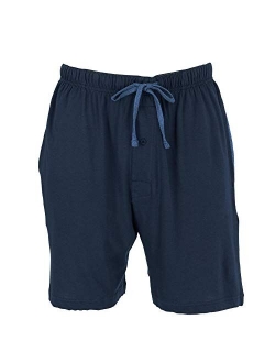 Men's Jersey Knit Cotton Button Fly Pajama Sleep Shorts