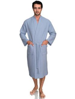 TowelSelections Men’s Robe, Kimono Waffle Spa Bathrobe