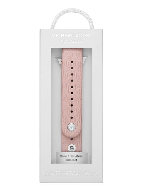 Michael Kors Women's Blush Rubber Apple Watch Band, 38mm or 40mm