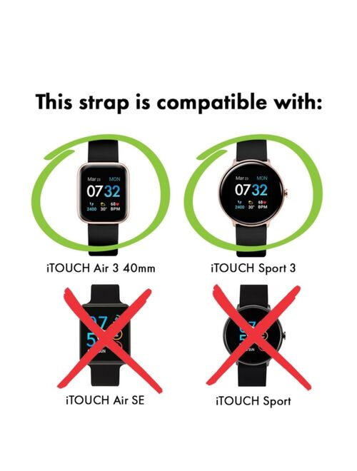 iTouch Air 3 and Sport 3 Extra Interchangeable Strap Narrow Rose Gold Mesh, 40mm