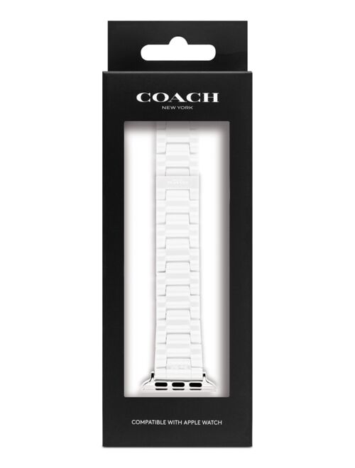 Coach White Ceramic 38/40mm Apple Watch® Band