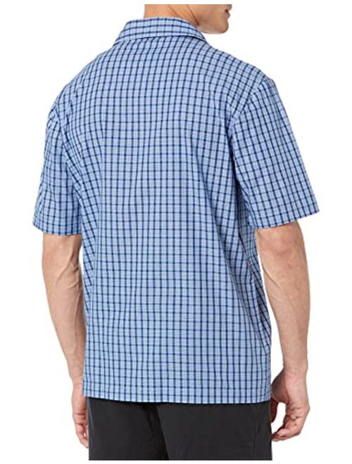 Nautica Men's Short Sleeve 100% Cotton Soft Woven Button Down Pajama Top