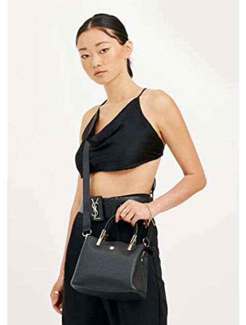 LIKE DREAMS Women's Everyday Vegan Leather Top Handle Detachable Long Strap Bucket Fashion Crossbody