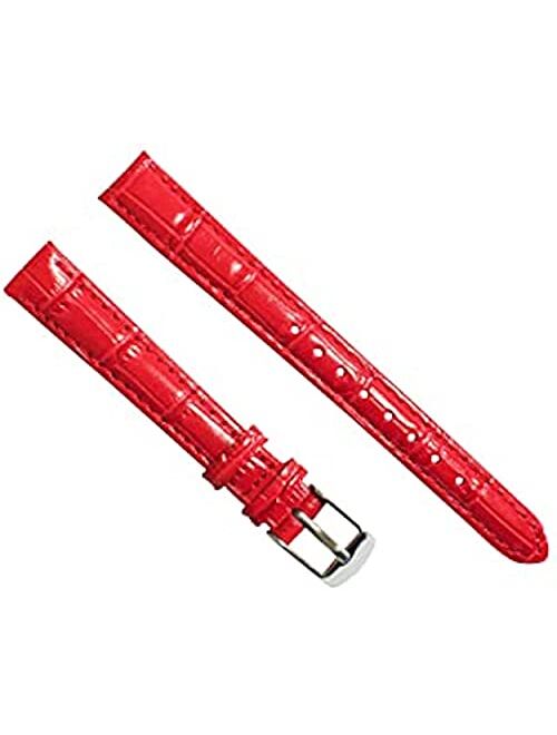 12mm Womens Timex Leather Watch Band Strap Red