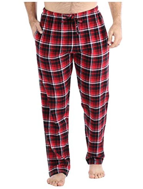 Frankie & Johnny Men's Cotton Flannel Plaid Pajama Sleep Pants