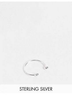 sterling silver faux septum ring