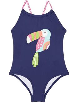 Kids Tropical Birds Swimsuit (Toddler/Little Kids/Big Kids)